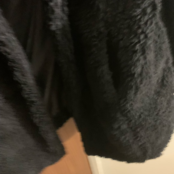 American Eagle Teddy Fuzzy Sherpa black coat Size Medium M - Picture 10 of 11